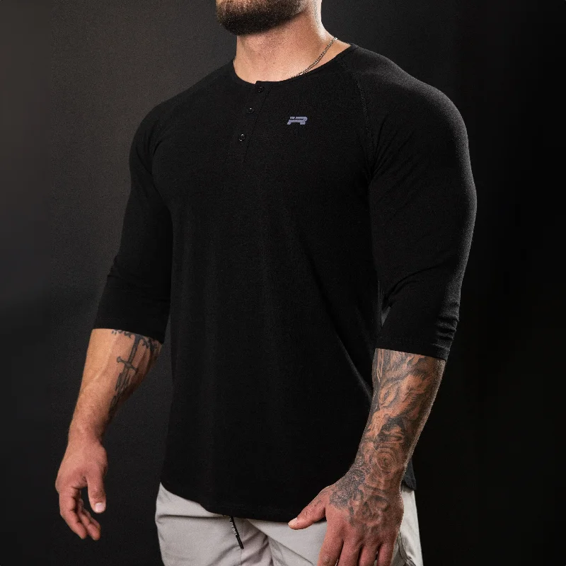 men's tank tops for crossfitElite Henley (Black)