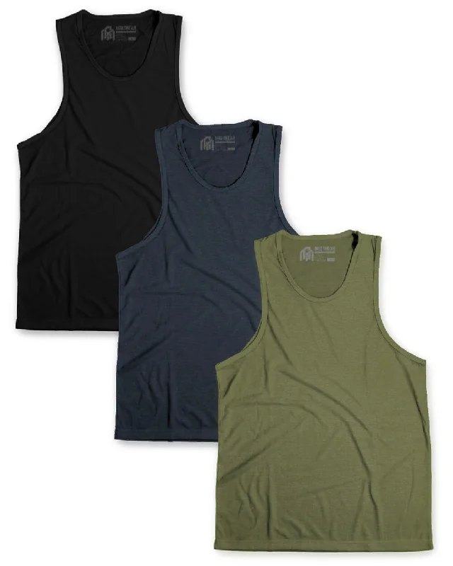 mens tank tops with built-in brasCustom 3 Pack Tank - Non-Branded