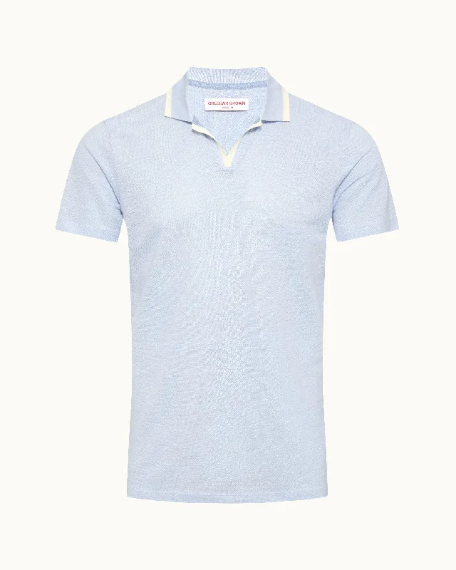 Men's luxury cashmere blend polo shirts in solid colorsFelix Linen