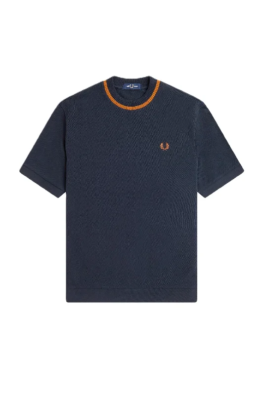 Men's luxury cashmere blend polo shirts in solid colorsFred Perry CN Pique SS Tee Navy Men's luxury cashmere blend polo shirts in solid colorsFred Perry CN Pique SS Tee Navy
