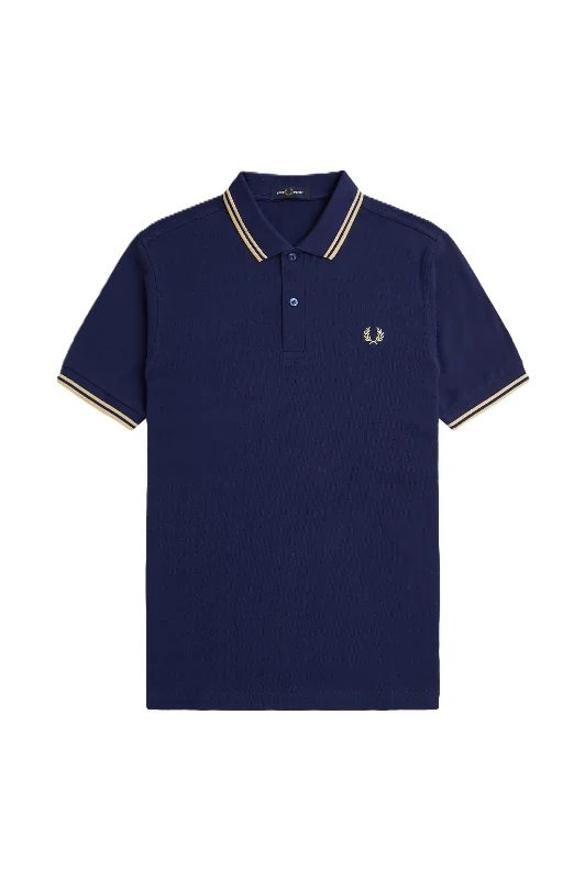 Men's UV - protected polo shirts for outdoor gardeningFred Perry Twin Tipped Polo Shirt FrNavy/Ice Cream Men's UV - protected polo shirts for outdoor gardeningFred Perry Twin Tipped Polo Shirt FrNavy/Ice Cream