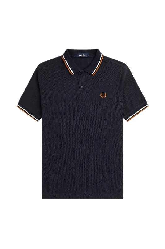 Men's plus size golf polo shirts in moisture wicking fabricFred Perry Twin Tipped Polo Shirt M3600-V33 Men's plus size golf polo shirts in moisture wicking fabricFred Perry Twin Tipped Polo Shirt M3600-V33