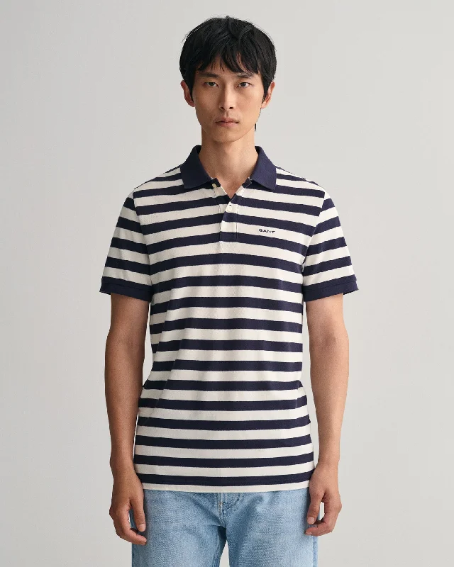 Men's reversible polo shirts with two different looksGant Multi Stripe SS Pique Polo Evening Blue Men's reversible polo shirts with two different looksGant Multi Stripe SS Pique Polo Evening Blue