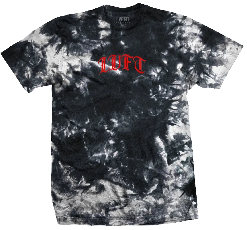 Men's UV - protection t - shirts for outdoor activities in the sunGotham Tie Dye Tee - Frostbite / Red