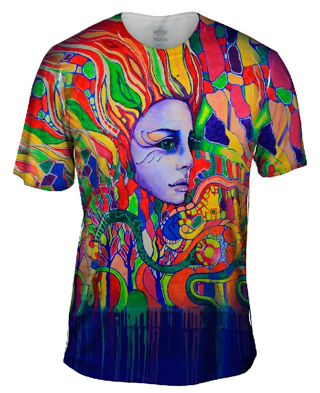 Men's v - neck muscle t - shirts for a body - building aestheticGraffiti Face The Future Neon Men's v - neck muscle t - shirts for a body - building aestheticGraffiti Face The Future Neon