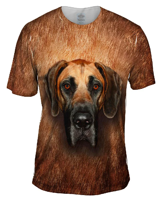 Men's organic cotton crew - neck t - shirts for everyday comfortGreat Dane Face