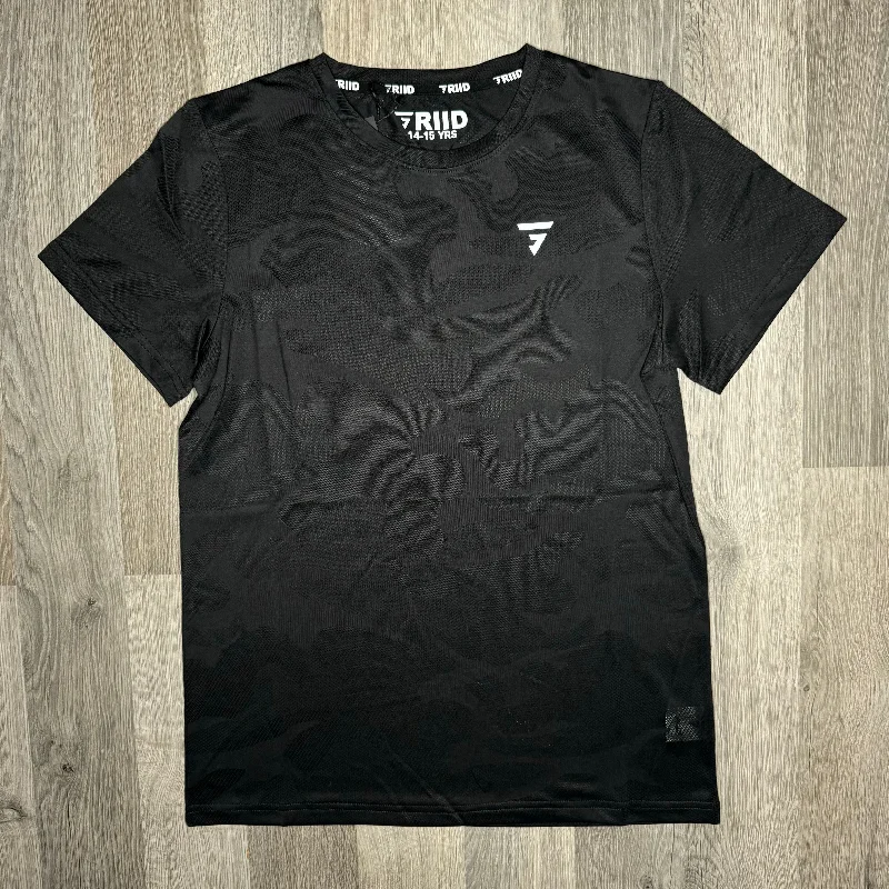 Men's printed Hawaiian t - shirts for tropical vacationsGRIID Camo Tee Black (Junior)