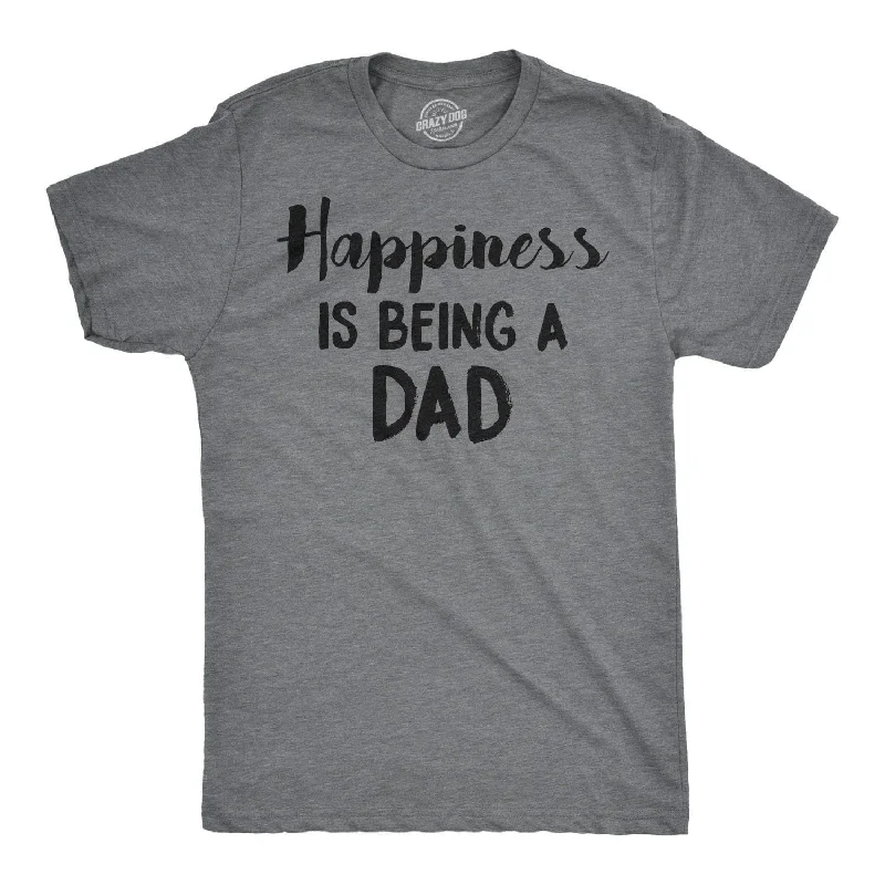 Men's mock - neck t - shirts with a modern and sleek styleHappiness Is Being a Dad Men's T Shirt