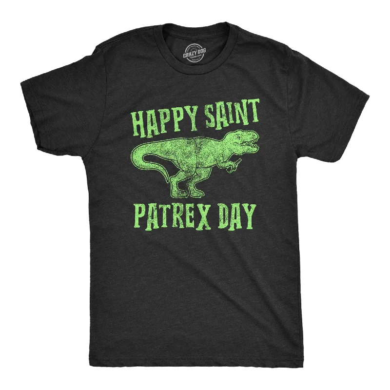 Men's thermal t - shirts with a high - neck design for cold weatherHappy Saint Patrex Day Men's T Shirt