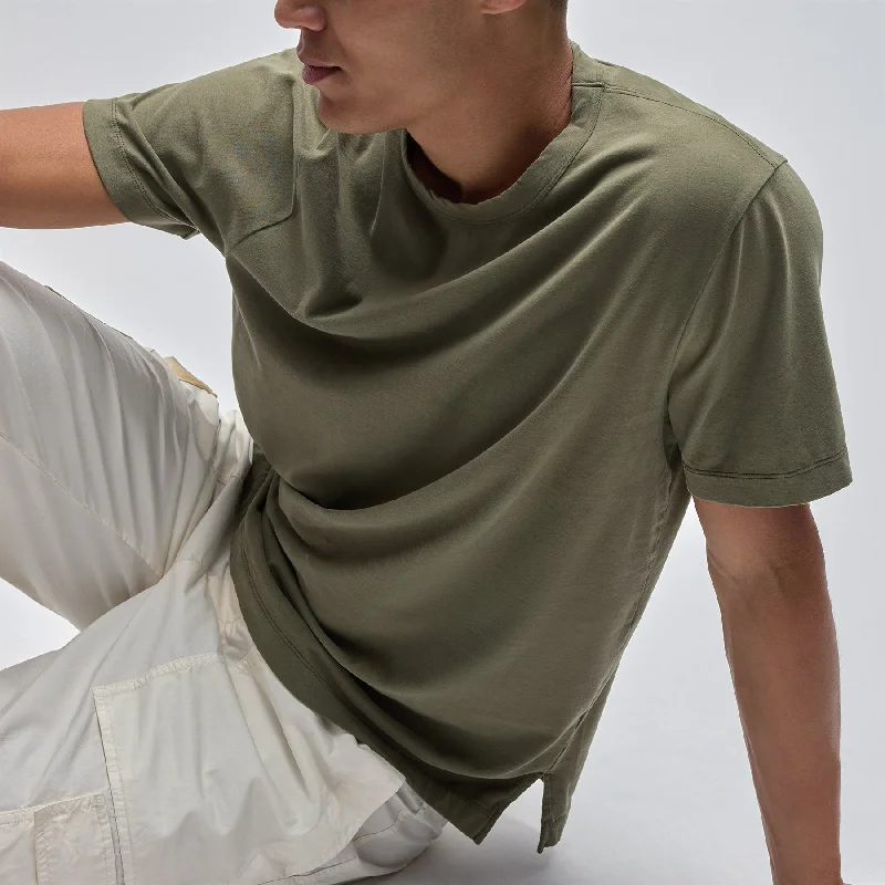 Men's distressed denim - look t - shirts with a rugged appealHeavy Luxe Jersey Crew - Trooper