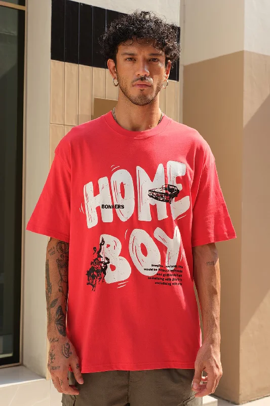Men's v - neck muscle t - shirts for a body - building aestheticHome Boy Oversized T-shirt