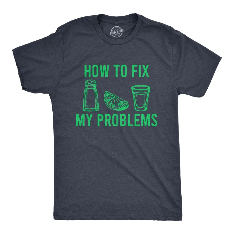 Men's organic cotton crew - neck t - shirts for everyday comfortHow To Fix My Problems Men's T Shirt