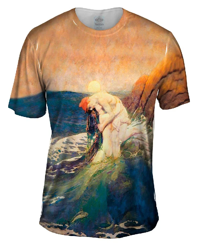 Men's moisture - wicking athletic t - shirts for intense workoutsHoward Pyle - "The Mermaid" (1910)