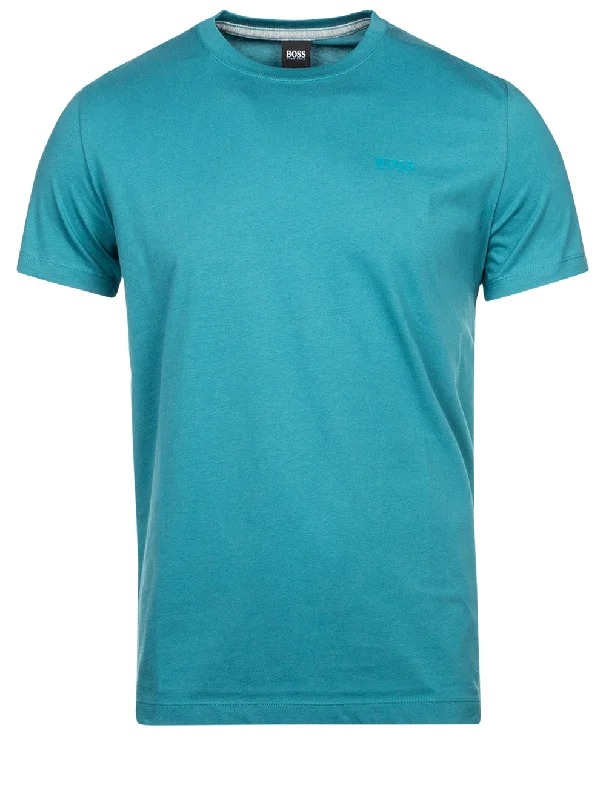 Men's short - sleeve linen t - shirts for summer beach outingsTiburt T-shirt With Liquid Finish Blue