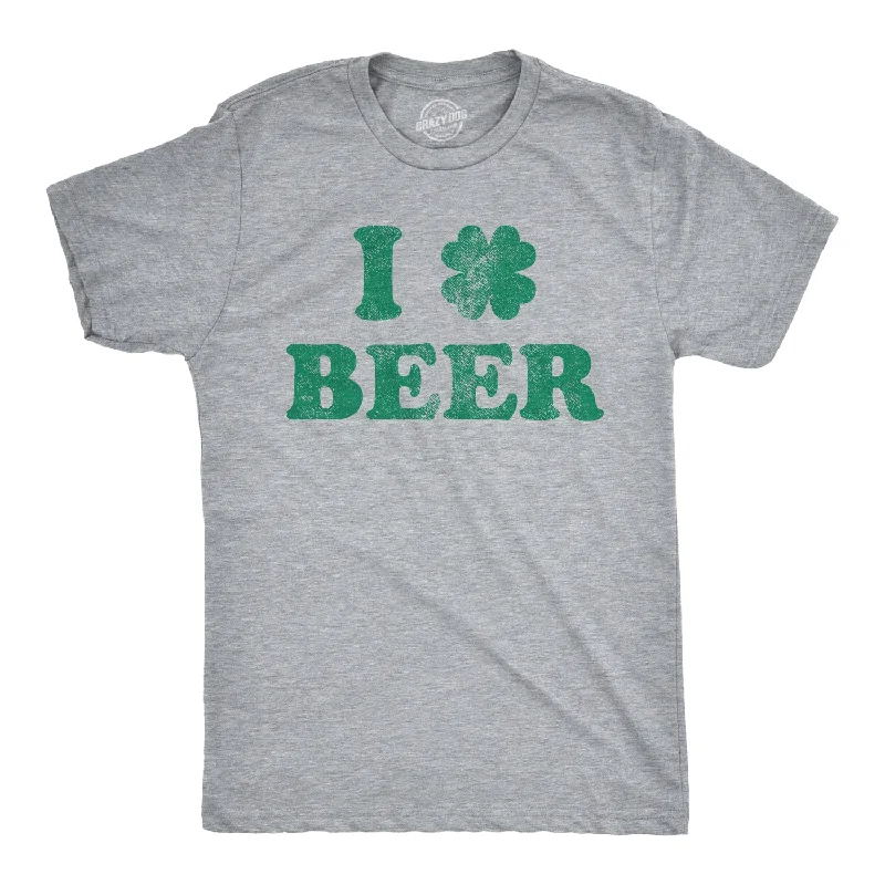 Men's organic cotton crew - neck t - shirts for everyday comfortI Clover Beer Men's T Shirt
