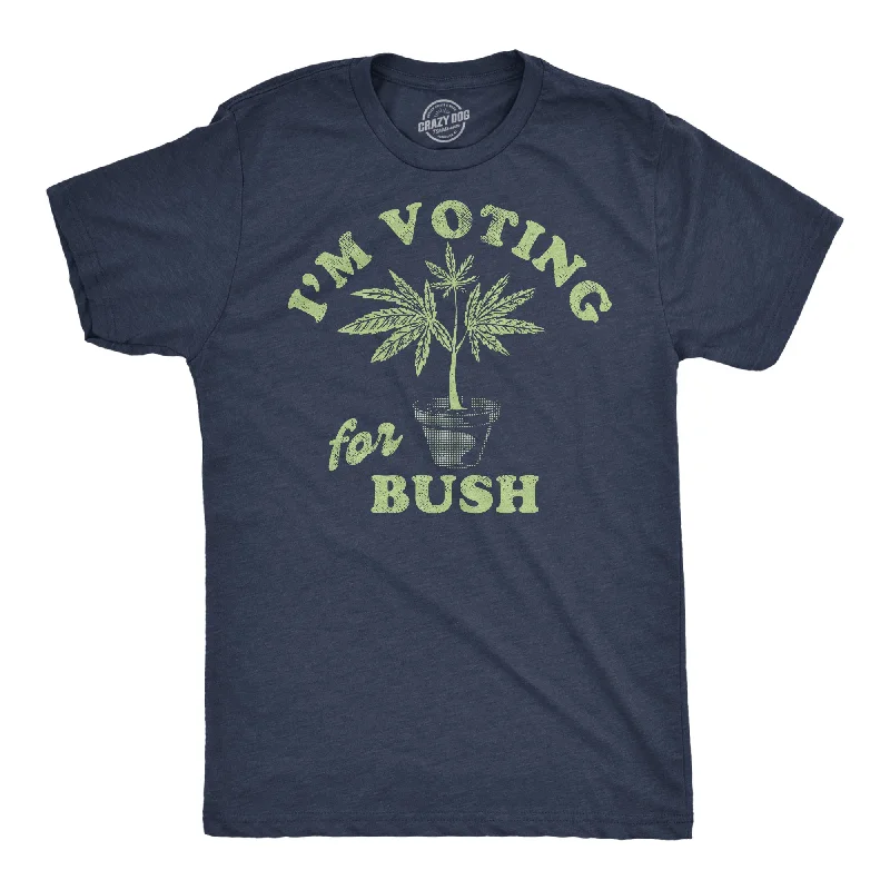 Men's distressed denim - look t - shirts with a rugged appealIm Voting For Bush Men's T Shirt