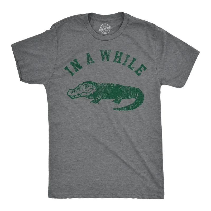 Men's organic cotton crew - neck t - shirts for everyday comfortIn A While Crocodile Men's T Shirt