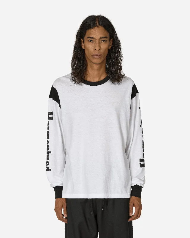 Men's mock - neck t - shirts with a modern and sleek styleJumbo Longsleeve T-Shirt White