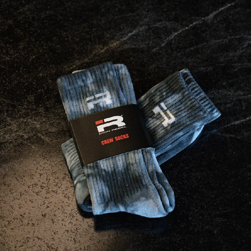 men's tank tops for festival fashionIR Logo Crew Socks (Charcoal Tie-Dye)