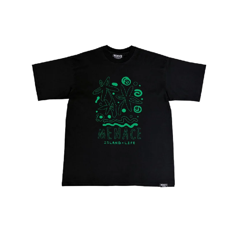 Men's v - neck muscle t - shirts for a body - building aestheticIsland Life T-shirt (Blk)