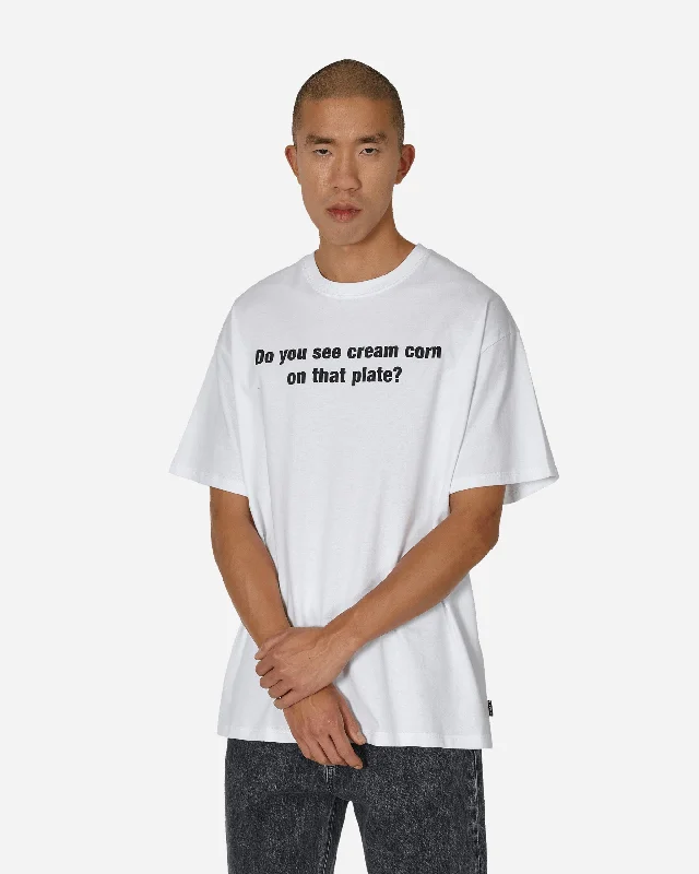 Men's v - neck muscle t - shirts for a body - building aestheticCorn T-Shirt White