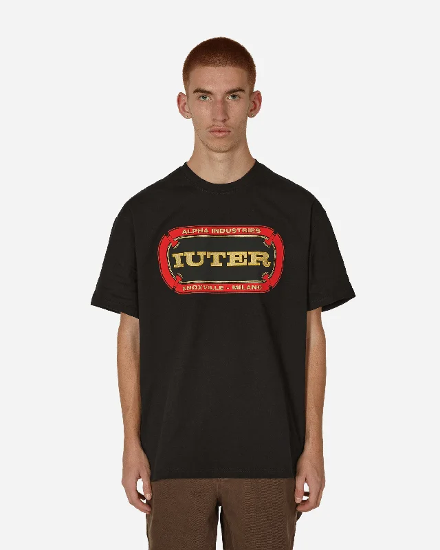 Men's short - sleeve linen t - shirts for summer beach outingsAlpha Industries Mat T-Shirt Black