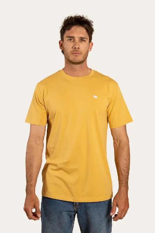 Men's polo t - shirts with a contrast collar for a preppy lookJarrahdale Mens Classic Fit T-Shirt - Vintage Gold Men's polo t - shirts with a contrast collar for a preppy lookJarrahdale Mens Classic Fit T-Shirt - Vintage Gold