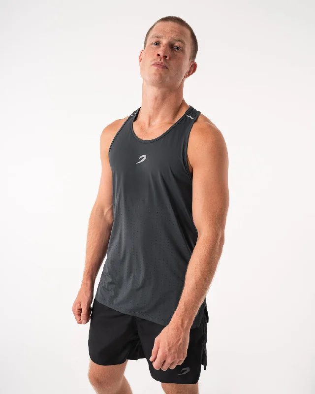Men's v - neck muscle t - shirts for a body - building aestheticLangford Tank - Charcoal