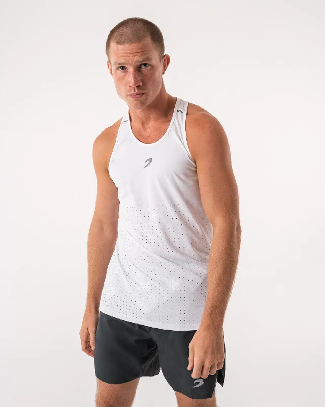 Men's antimicrobial t - shirts for odor - free freshness during travelLangford Tank - White