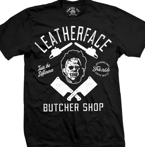 Men's tie - dye t - shirts with a bohemian styleLeatherface Butcher Shop Mens T-Shirt