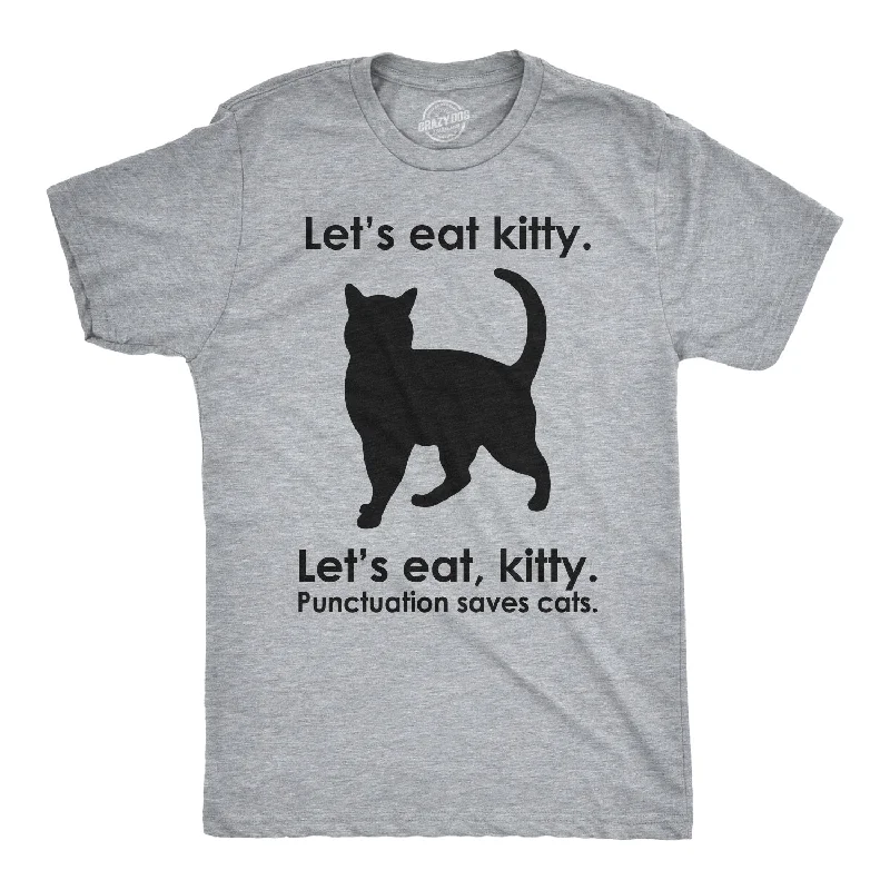 Men's distressed denim - look t - shirts with a rugged appealLet's Eat Kitty Men's T Shirt