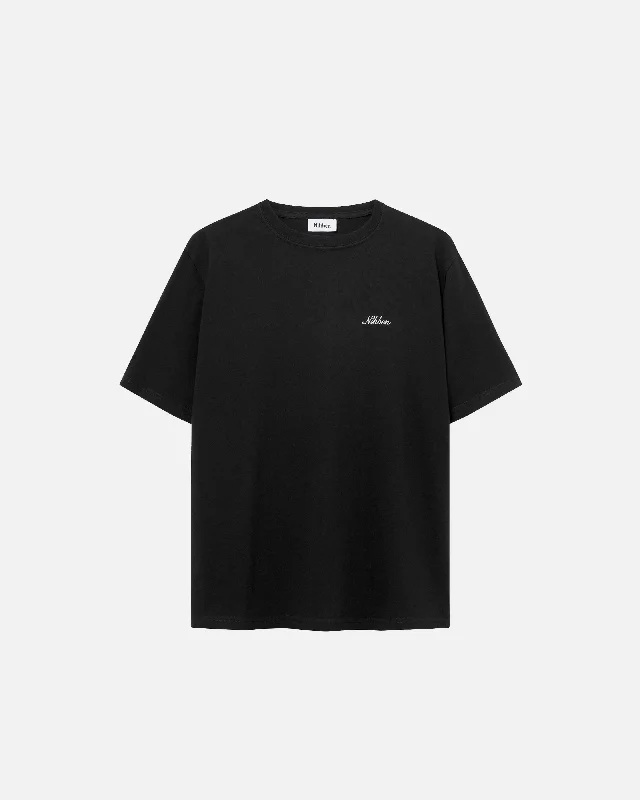 Men's antimicrobial t - shirts for odor - free freshness during travelLogo Script Tee Black