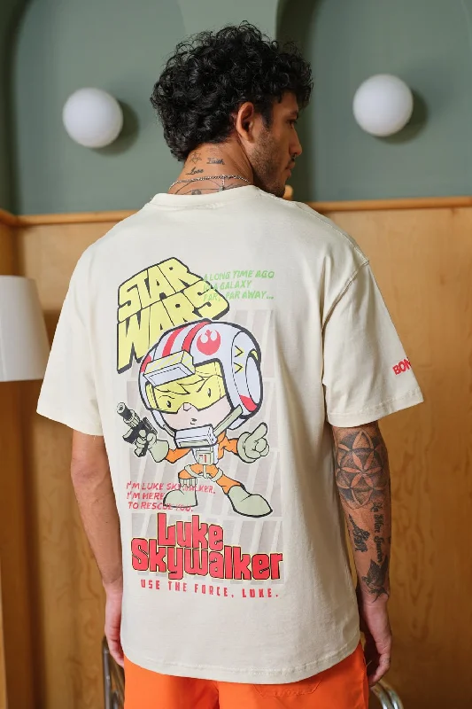 Men's button - front t - shirts with a unique artistic printLuke Skywalker Oversized T-shirt