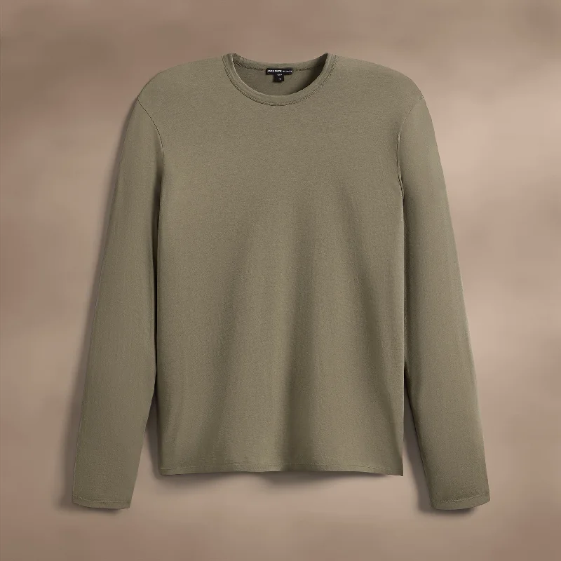 Men's ribbed t - shirts with a textured finish for added styleLuxe Lotus Jersey Crew - Peet Men's ribbed t - shirts with a textured finish for added styleLuxe Lotus Jersey Crew - Peet