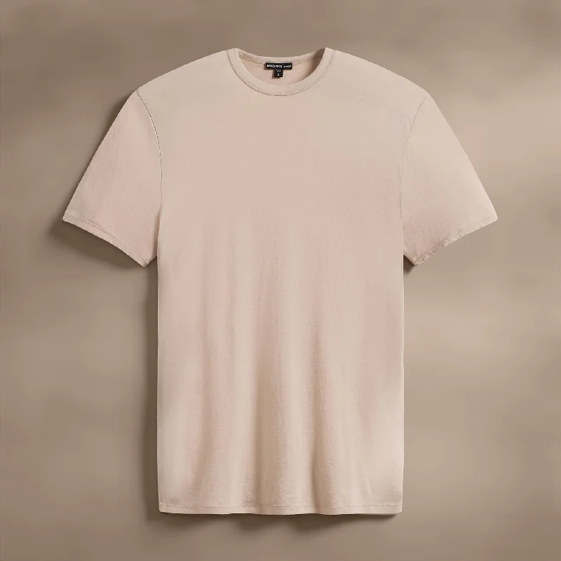 Men's mock - neck t - shirts with a modern and sleek styleLuxe Lotus Jersey Tee - Faint Men's mock - neck t - shirts with a modern and sleek styleLuxe Lotus Jersey Tee - Faint