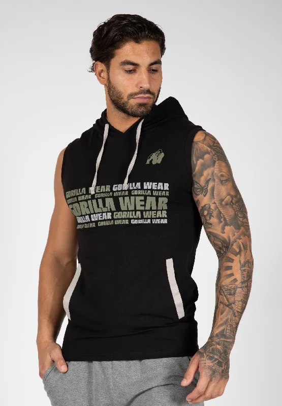 moisture-wicking tank tops for menMelbourne S/L Hooded T-shirt - Black