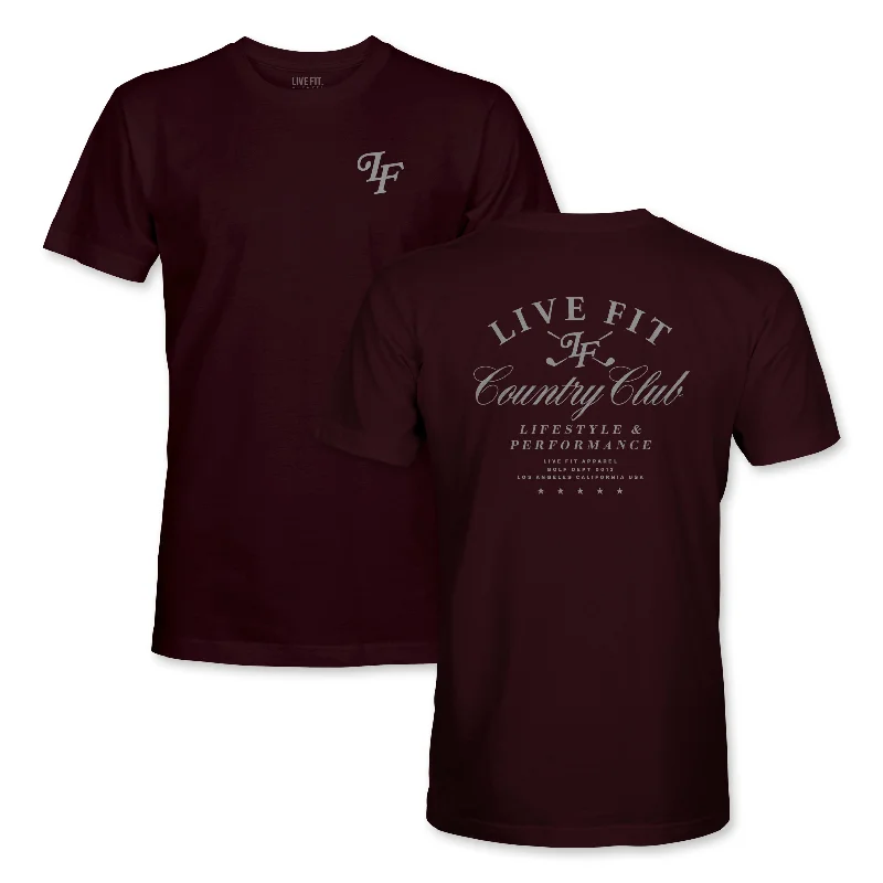 Men's slim - fit graphic t - shirts with vintage rock band printsMembers Tee - Oxblood