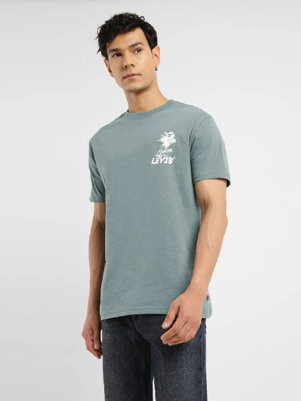 Men's moisture - wicking athletic t - shirts for intense workoutsMen's Brand Logo Slim Fit T-shirt