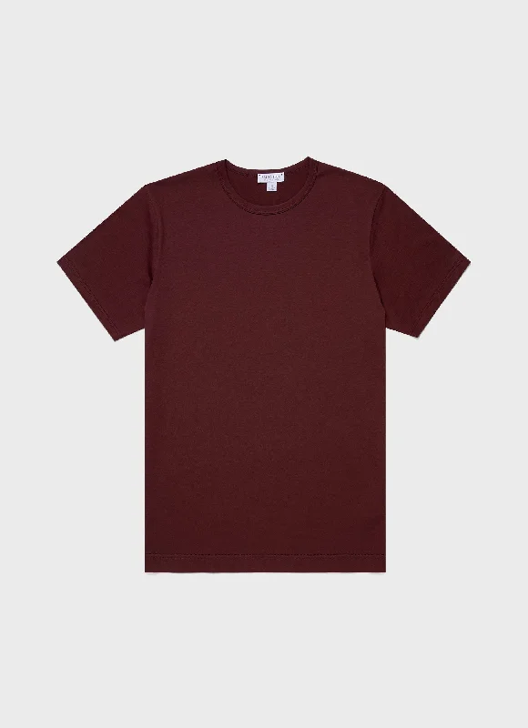 Men's button - front t - shirts with a unique artistic printMen's Classic T-shirt in Port