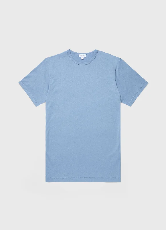 Men's short - sleeve linen t - shirts for summer beach outingsMen's Classic T-shirt in Cornflower