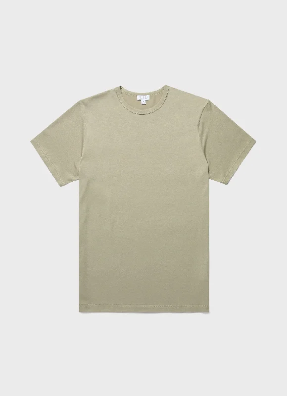 Men's distressed denim - look t - shirts with a rugged appealMen's Classic T-shirt in Pale Khaki
