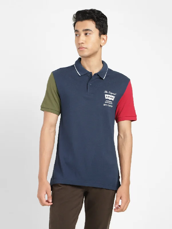 Men's organic cotton crew - neck t - shirts for everyday comfortMen's Colorblock Polo T-shirt