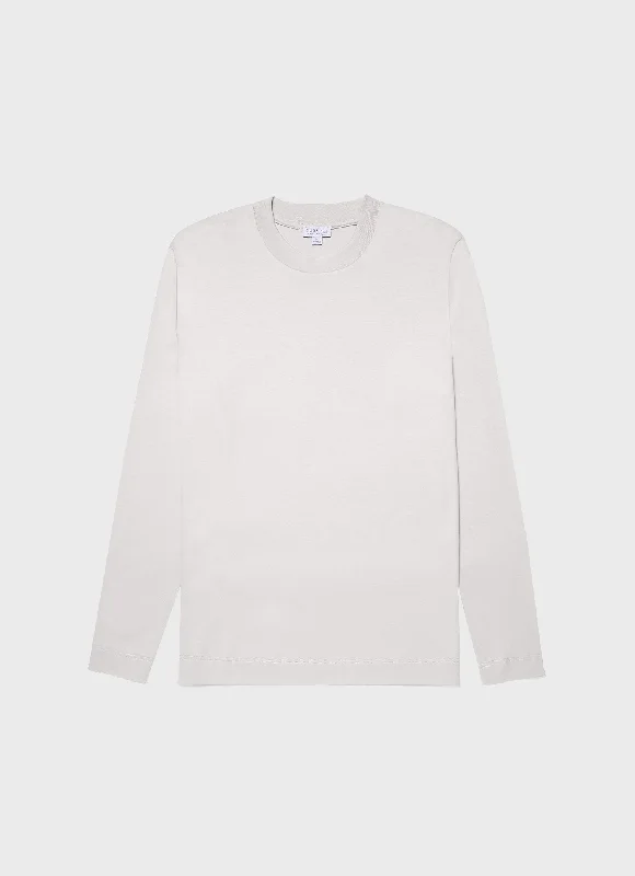 Men's button - front t - shirts with a unique artistic printMen's Long Sleeve Heavyweight T-shirt in Putty