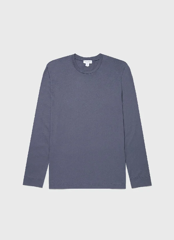 Men's moisture - wicking athletic t - shirts for intense workoutsMen's Long Sleeve Riviera Midweight T-shirt in Slate Blue
