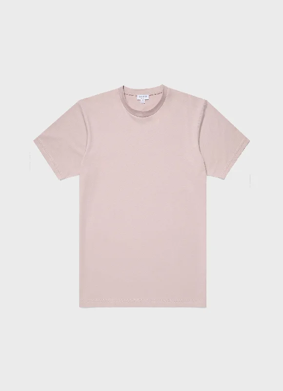 Men's organic cotton crew - neck t - shirts for everyday comfortMen's Riviera Midweight T‑shirt in Pale Pink
