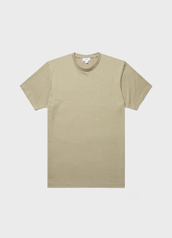 Men's eco - friendly recycled t - shirts for sustainable fashion choicesMen's Riviera Midweight T-shirt in Pale Khaki