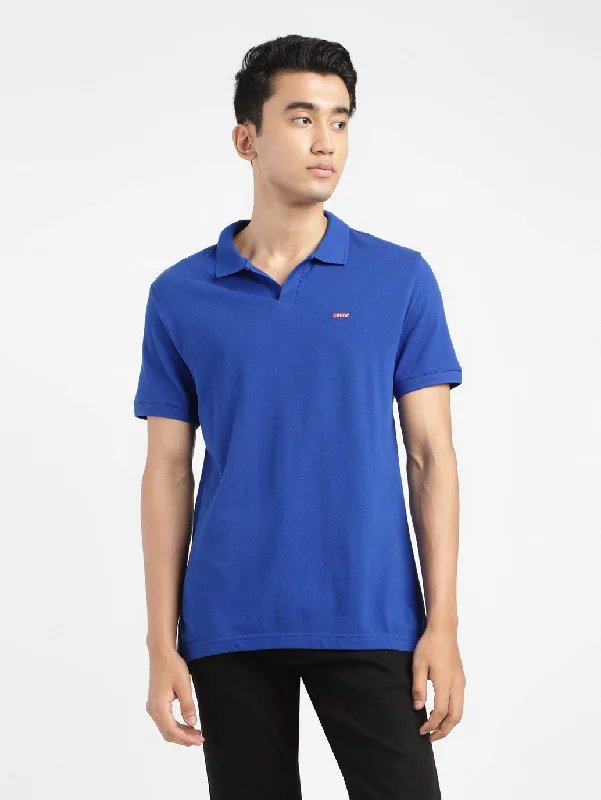 Men's eco - friendly recycled t - shirts for sustainable fashion choicesMen's Solid Polo T-shirt