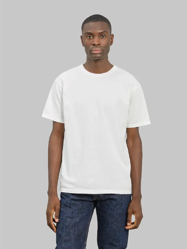 Men's ribbed cuffs and hem polo shirts for a textured lookMerz b. Schwanen 2M15 Sturdy Jersey 6.8oz Crewneck Classic Fit T-Shirt White