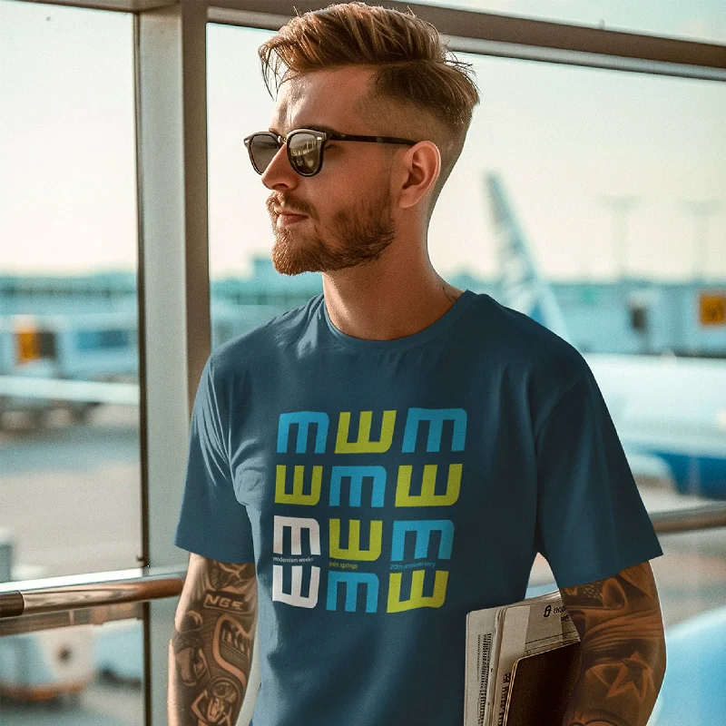 Men's polo t - shirts with a contrast collar for a preppy lookModernism Week 20th Anniversary Unisex T-shirt - Deep Teal
