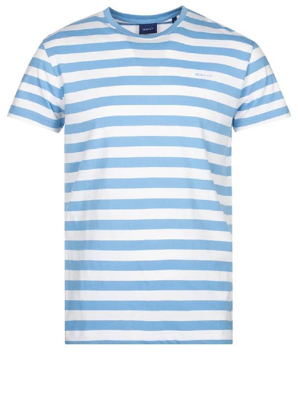 Men's thermal t - shirts with a high - neck design for cold weatherMultistripe T-Shirt Gentle Blue